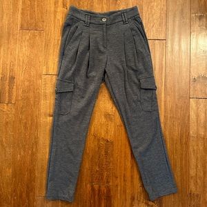 Brunello Cucinelli Gray Wool Pleated Cargo Trousers Joggers Pants Sz 4